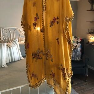 Yellow shawl/vest